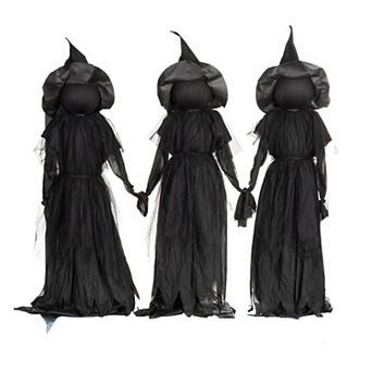 Evergreen Enterprises 3 pc Lighted Halloween Witch Stakes Set