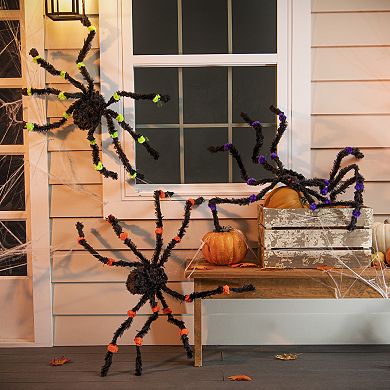 Evergreen Enterprises Orange & Green Spider Hanging Decor 2-Piece Set