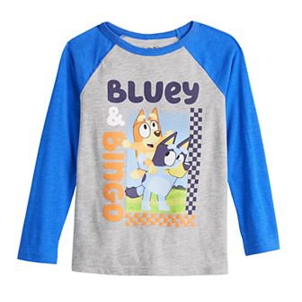 Boys 4-8 Jumping Beans® Bluey & Bingo Long Raglan Sleeve Graphic Tee