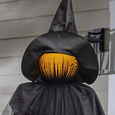 Evergreen Enterprises Witch Lighted Fabric with Orange Bow Garden Stake