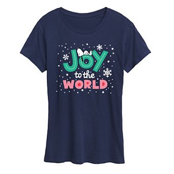 Women's Peanuts Joy To The World Graphic Tee