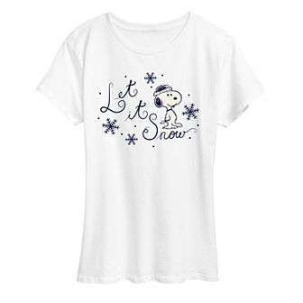 Women's Peanuts Snoopy Let It Snow Graphic Tee