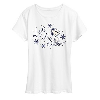 Women's Peanuts Snoopy Let It Snow Graphic Tee