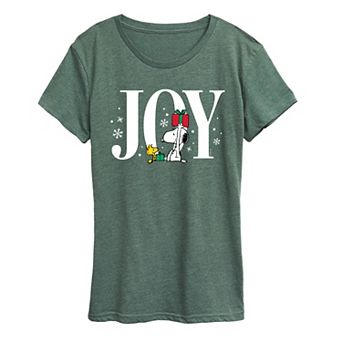 Women's Peanuts Snoopy & Woodstock Joy Graphic Tee