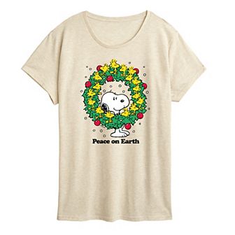 Women's Peanuts Peace On Earth Graphic Tee