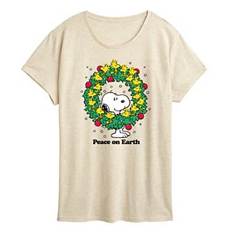 Women's Peanuts Peace On Earth Graphic Tee