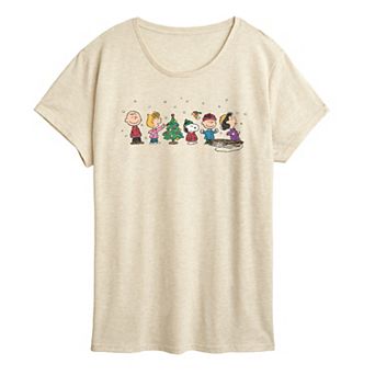 Women's Peanuts Christmas Group Graphic Tee