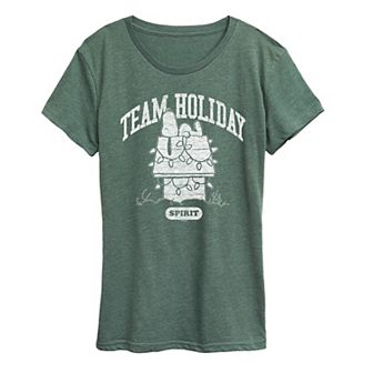 Women's Peanuts Team Holiday Spirit Graphic Tee