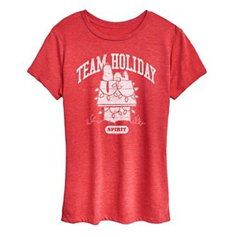 Women's Peanuts Team Holiday Spirit Graphic Tee
