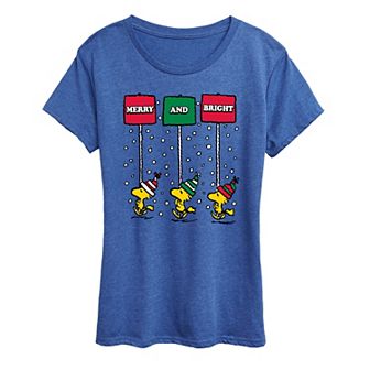 Women's Peanuts Merry & Bright Graphic Tee