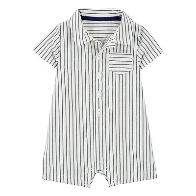 Baby Boy Carter's Striped Polo Romper