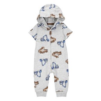 Baby Boy Carter's Construction Hooded Jumpsuit