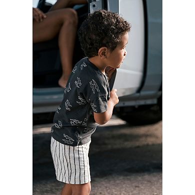 Baby & Toddler Boy Carter's 2-pc. Alligator Henley Tee & Striped Shorts Set