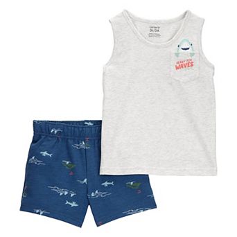 Baby & Toddler Boy Carter's 2 pc Shark Tank Top & Shorts Set