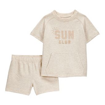 Baby & Toddler Boy Carter's 2 pc Sun Club Raglan Tee & Shorts Set