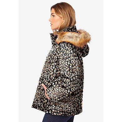 Roaman's Women's Plus Size Short Length Puffer Coat