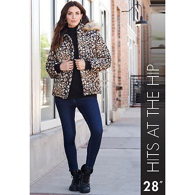 Roaman's Women's Plus Size Short Length Puffer Coat