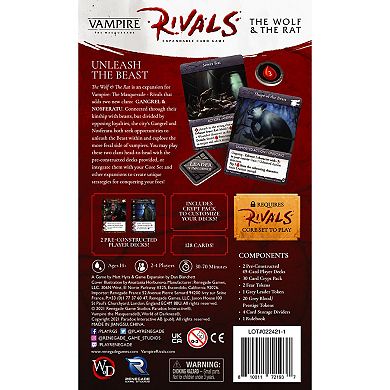 Renegade Game Studio Vampire: The Masquerade Rivals The Wolf & The Rat Game Expansion