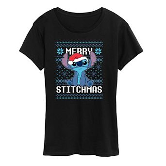 Disney's Lilo and Stitch Women's Merry Stitchmas Graphic Tee