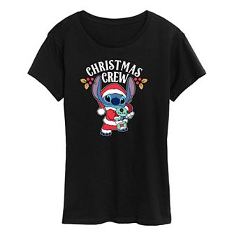 Disney's Lilo and Stitch Women's Christmas Crew Graphic Tee