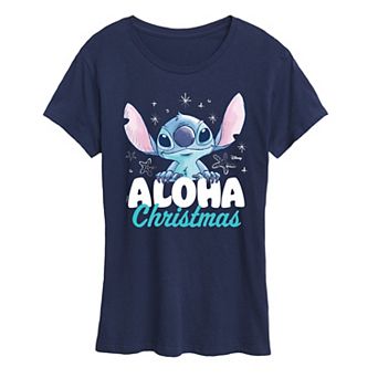 Disney's Lilo and Stitch Women's Aloha Christmas Graphic Tee