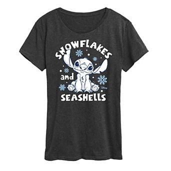 Disney's Lilo and Stitch Women's Snowflakes & Seashells Graphic Tee