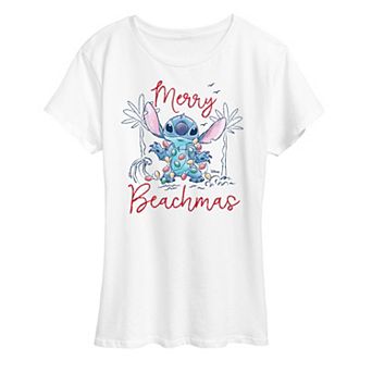Disney's Lilo and Stitch Women's Merry Beachmas Graphic Tee
