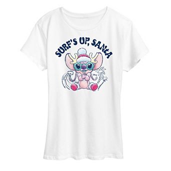 Disney's Lilo and Stitch Women's Surf's Up Santa Graphic Tee