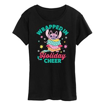 Disney's Lilo and Stitch Angel Women's Holiday Cheer Graphic Tee