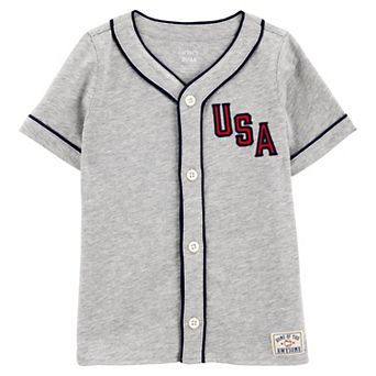 Toddler Boy Carter's USA Varsity Button-Down Shirt