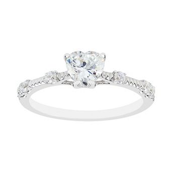 SIRI USA by TJM Sterling Silver Cubic Zirconia Heart Promise Ring