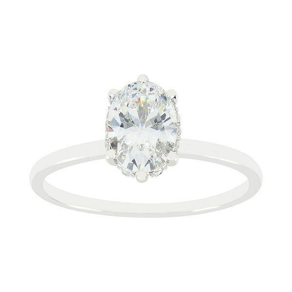 SIRI USA by TJM Sterling Silver Cubic Zirconia 7 mm x 5 mm