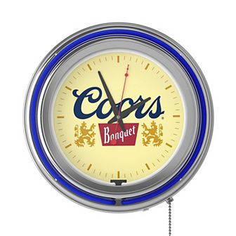 Coors Banquet Logo Retro Neon Wall Clock