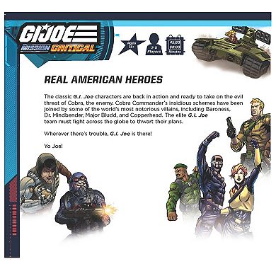 Renegade Game Studio G.I. JOE Mission Critical - Core Box, Cooperative Board Game