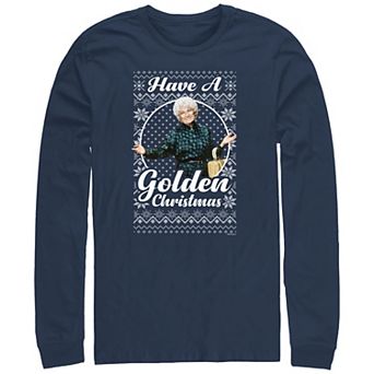 Big & Tall The Golden Girls Sophia Have A Golden Christmas Long Sleeve Graphic Tee