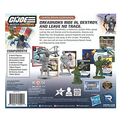 G.I. JOE Mission Critical: Chaos Break Expansion Dreadnoks Biker Gang RPG Game