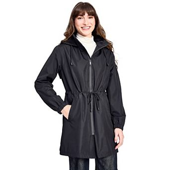 Women's Nine West Hooded Lightweight Anorak Rain Jacket