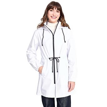 Women's Nine West Hooded Lightweight Anorak Rain Jacket