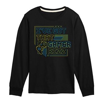 Boys 8-20 I've Got That Gamer Rizz Long Sleeve Graphic Tee