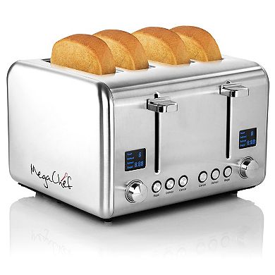 MegaChef 4-Slice Stainless Steel Toaster
