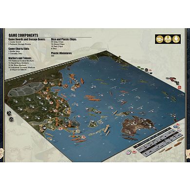 Axis & Allies: 1940 Pacific Second Edition - WWII War Miniatures Strategy Board Game