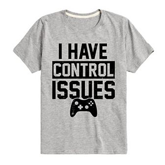 Boys 8-20 I Have Control Issues Gaming Graphic Tee