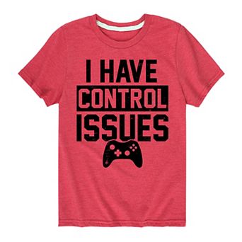 Boys 8-20 I Have Control Issues Gaming Graphic Tee