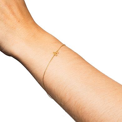 Forever 14K 14k Gold "A" Initial Bracelet