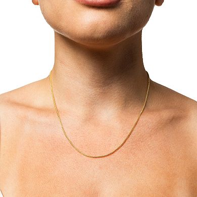Forever 14K 14k Gold Round Box Chain Necklace