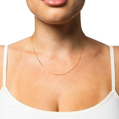Forever 14K 14k Gold Slim Snake Chain Necklace