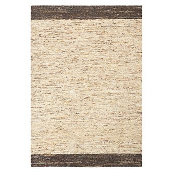 Town and Country Terra Montana Textured Border Handcrafted 100% Wool Runner Area Rug