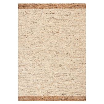 Town and Country Terra Montana Textured Border Handcrafted 100% Wool Runner Area Rug