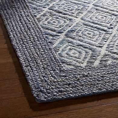 Town & Country Nalani Textured Diamond Hand-Knotted Flatwoven 100% Natural Jute Runner Area Rug