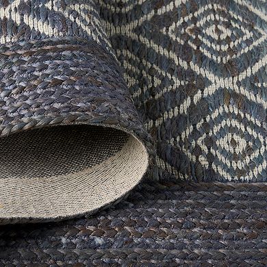 Town & Country Nalani Textured Diamond Hand-Knotted Flatwoven 100% Natural Jute Runner Area Rug